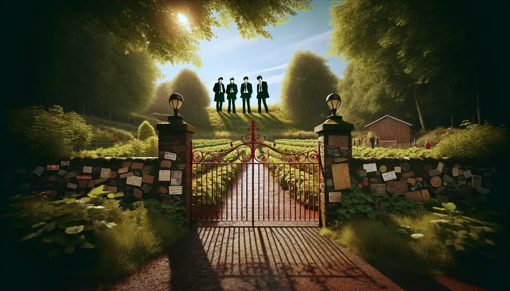 Strawberry Fields: Exploring the Beatles' Historic Landmark in Liverpool 1 A picturesque and nostalgic view of Strawberry Fields in Liverpool capturing the essence of its connection to the Beatles. The scene includes the ico