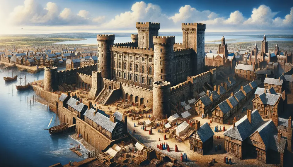 Liverpool Castle: the Rise and Fall of a Lost Historical Structure 1 An artistic reconstruction of Liverpool Castle in a medieval setting wide format. The castle which no longer exists is depicted in its heyday durin